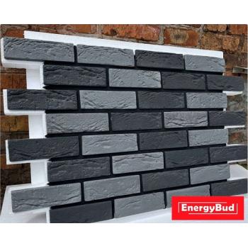 Термопанелі Цегла графіт мікс, товщина пінопласту 100 мм