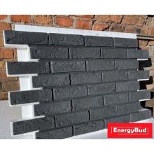 Термопанелі Цегла графіт, товщина пінопласту 100 мм