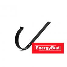 Кронштейн ринви металевий прямий 125 мм, чорний