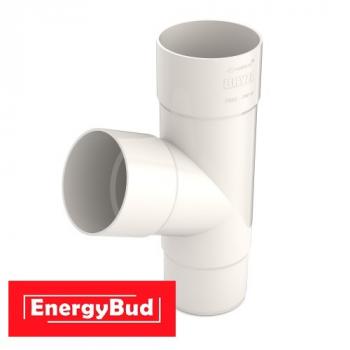 Трійник труби 90 мм, білий