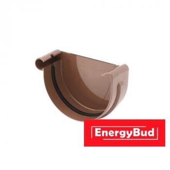 Заглушка ринви ліва 125 мм, коричнева