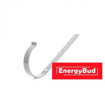 Кронштейн ринви металевий прямий 125 мм, білий