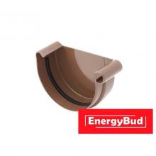 Заглушка ринви права 125 мм, коричнева