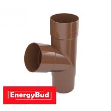 Трійник труби 90 мм, коричневий