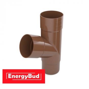 Трійник труби 90 мм, коричневий