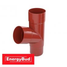 Трійник труби 90 мм, червоний