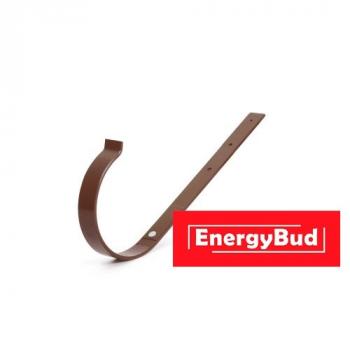 Кронштейн ринви металевий прямий 125 мм, коричневий