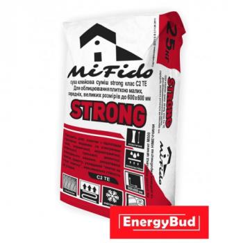 Клей для великих розмірів (600 х 600) еластичний, морозостійкий, водостійкий Strong, 25 кг