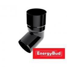 Коліно труби 90 мм, чорне